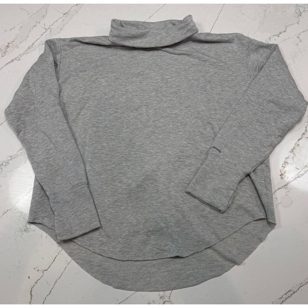 OFFLINE by Aerie Gray Turtleneck Long Sleeve Sweatshirt Top